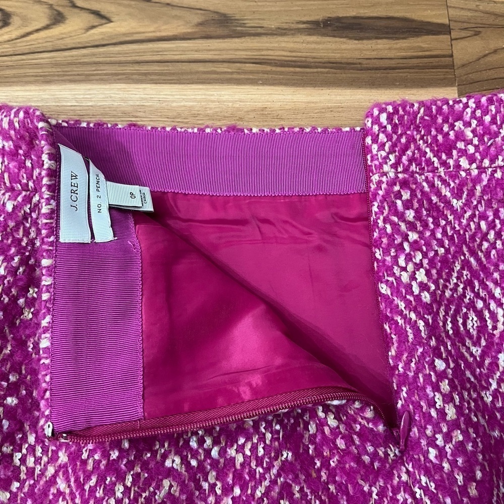 J Crew Herringbone Pattern Wool Blend Pencil Skir… - image 4